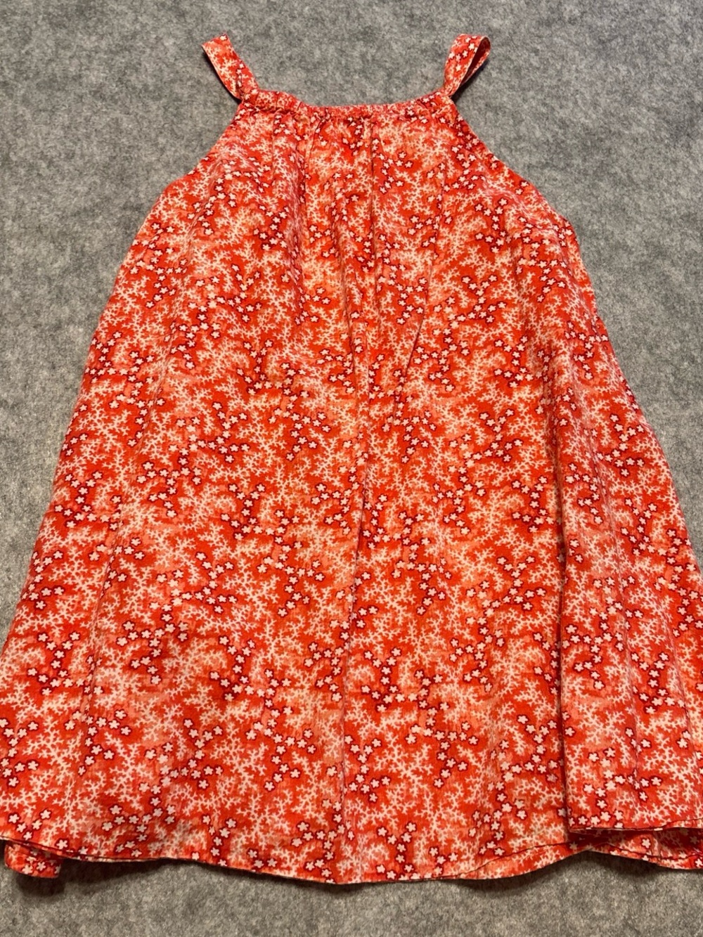 Old Navy Red Floral A-Line Sundress Skirt